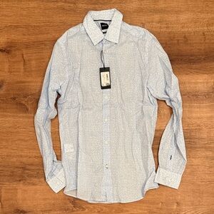 Boss S Sky Blue Patterned Shirt